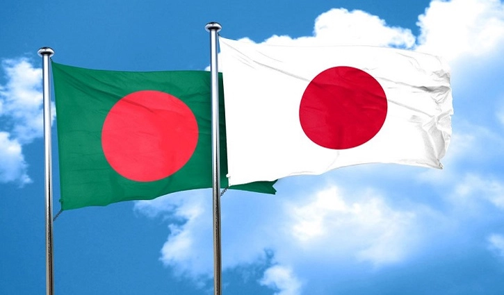 Bangladesh-Japan flag বাংলাদেশ-জাপান পতাকা